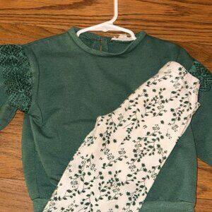 Green Sweater Legging Set Toddler